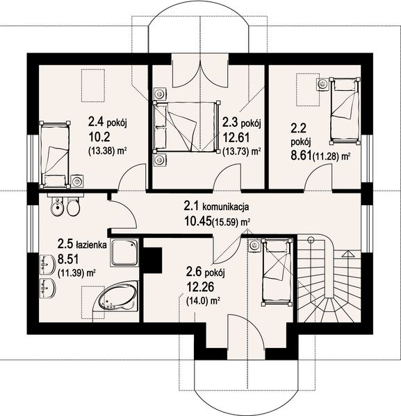 Poddasze projektu Marianów plus