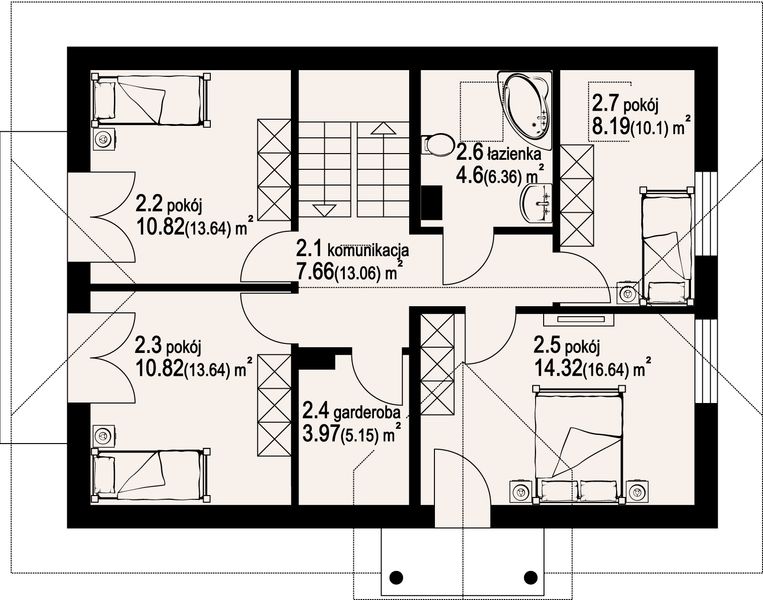 Poddasze projektu Wieluń b