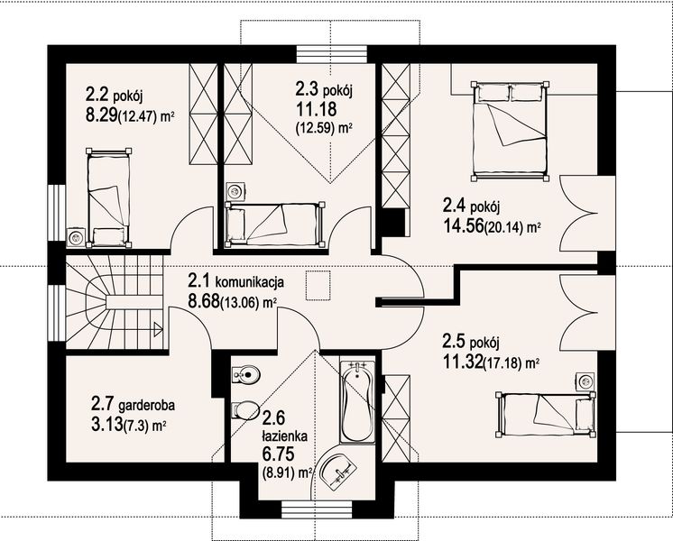 Poddasze projektu Bukowo 5