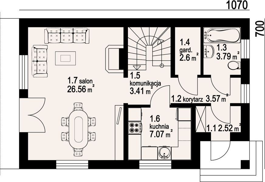 Parter projektu Osiek wąski 9