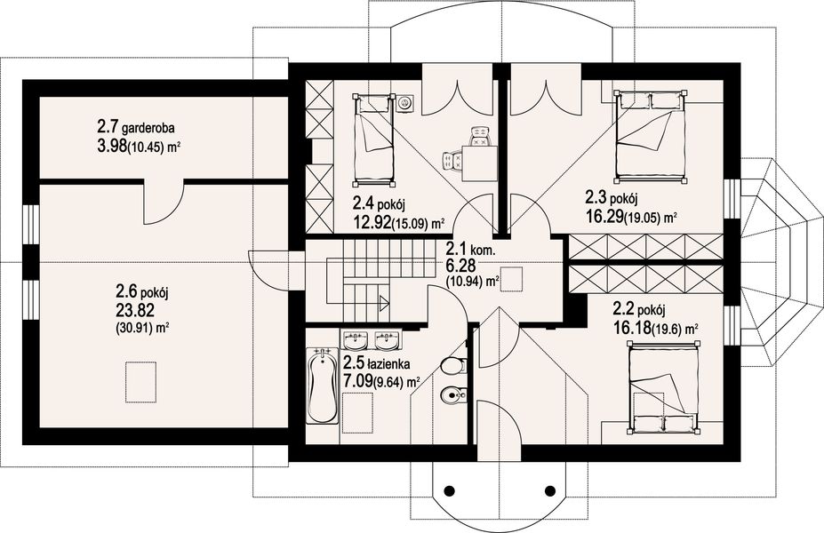 Poddasze projektu Mirów 5