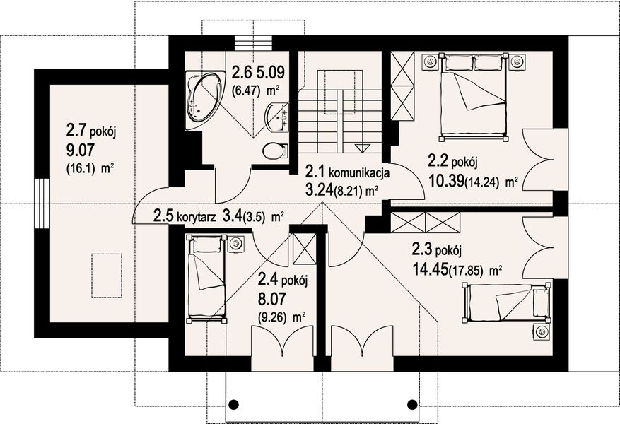 Poddasze projektu Oleśnica plus