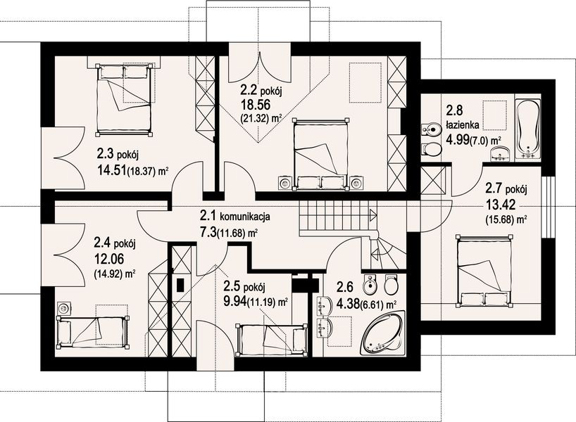 Poddasze projektu Jaworowo 31