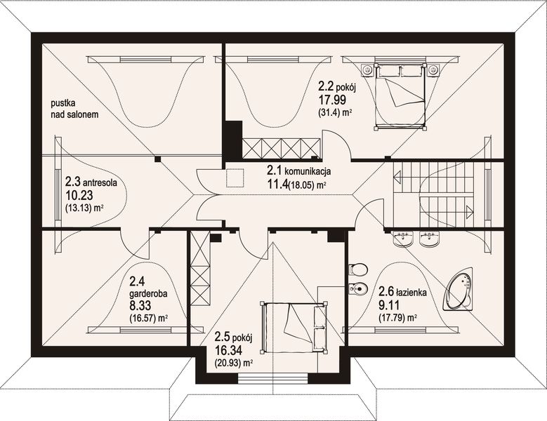 Poddasze projektu Chmielniki ds19