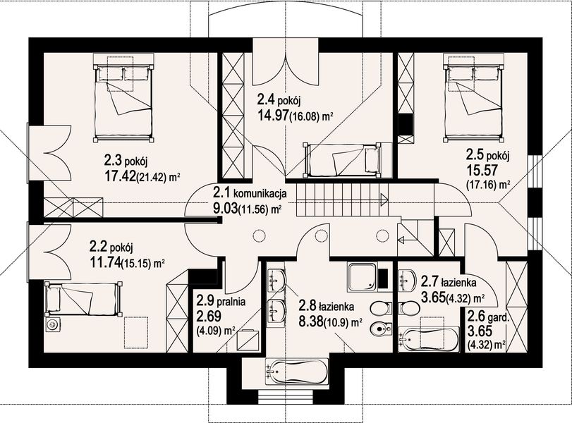 Poddasze projektu Firlejów