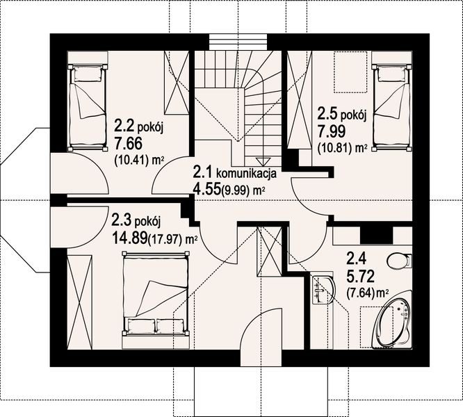 Poddasze projektu Gilowo a