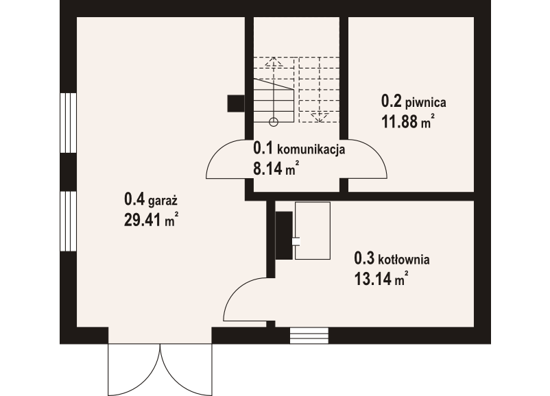 Piwnica projektu Bartne nowe