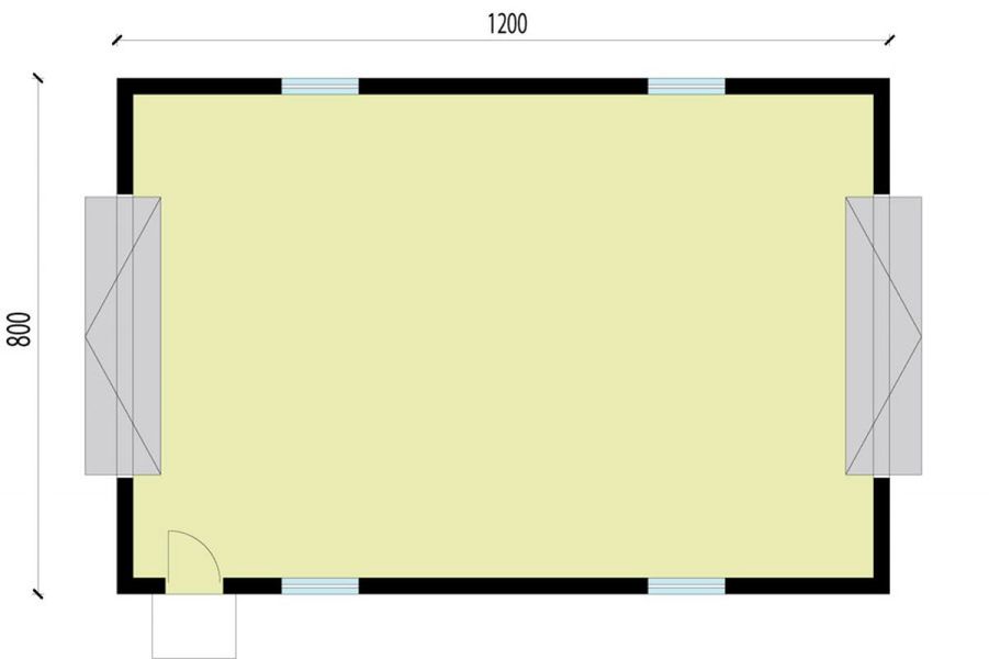 Parter projektu G227 budynek gospodarczy