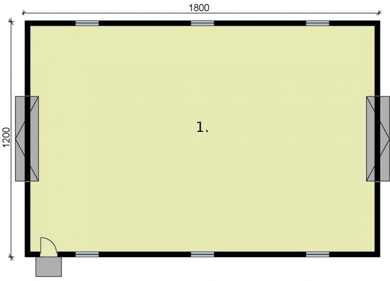 Parter projektu G229A budynek gospodarczy