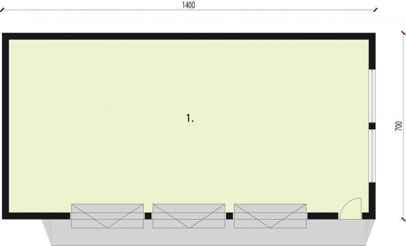 Parter projektu G270 budynek gospodarczy
