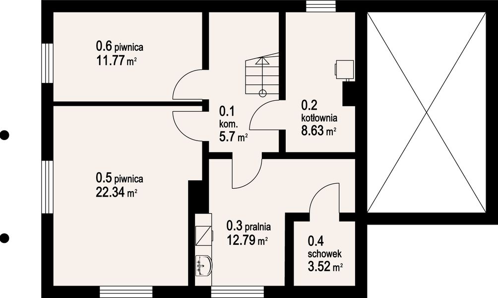Piwnica projektu Osiek nowy 9