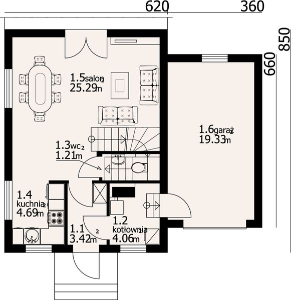 Parter projektu Gładyszów wąski dws