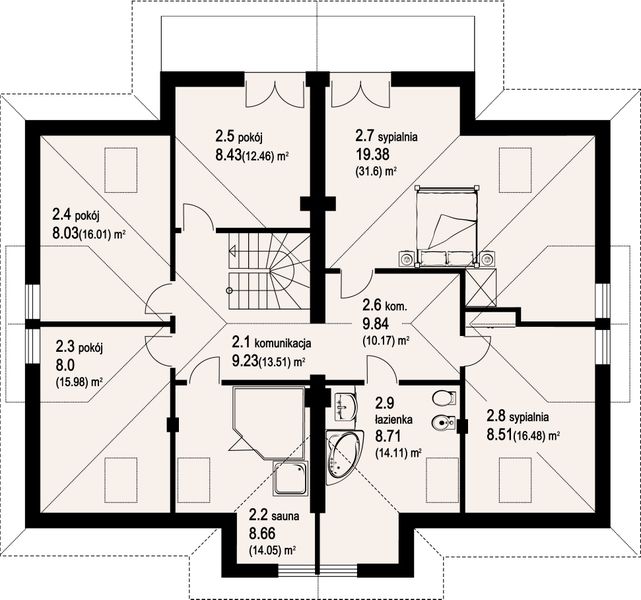 Poddasze projektu Szczepanów 22
