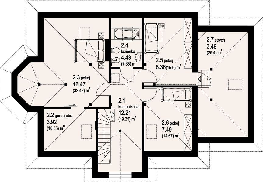 Poddasze projektu Zadębie małe 19