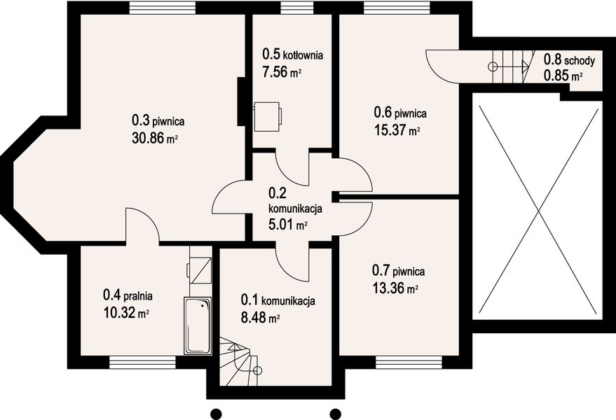 Piwnica projektu Zadębie małe 19