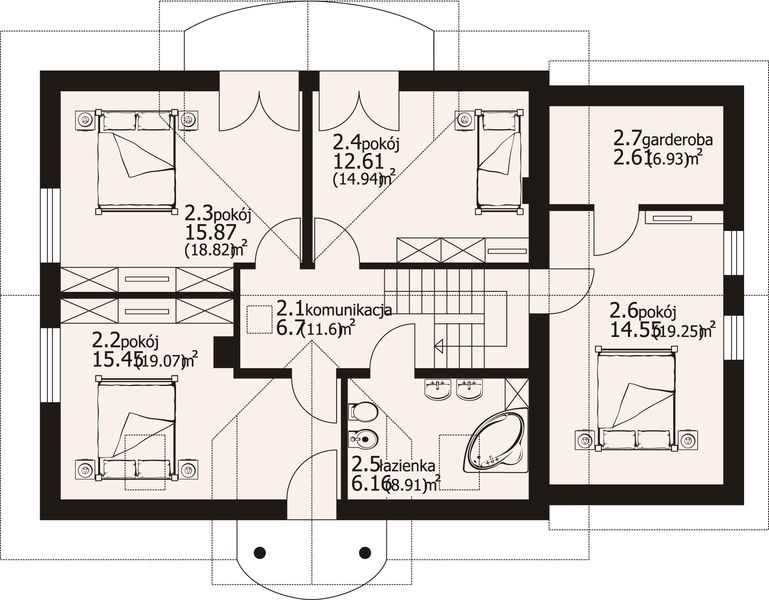 Poddasze projektu Mirów 44