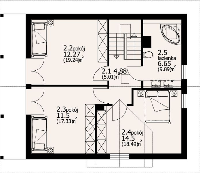 Poddasze projektu Osiek dw9