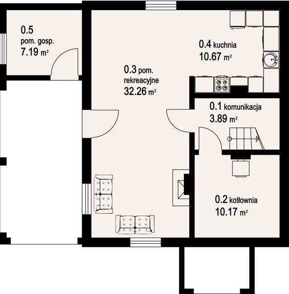 Piwnica projektu Jaworzynka nowa