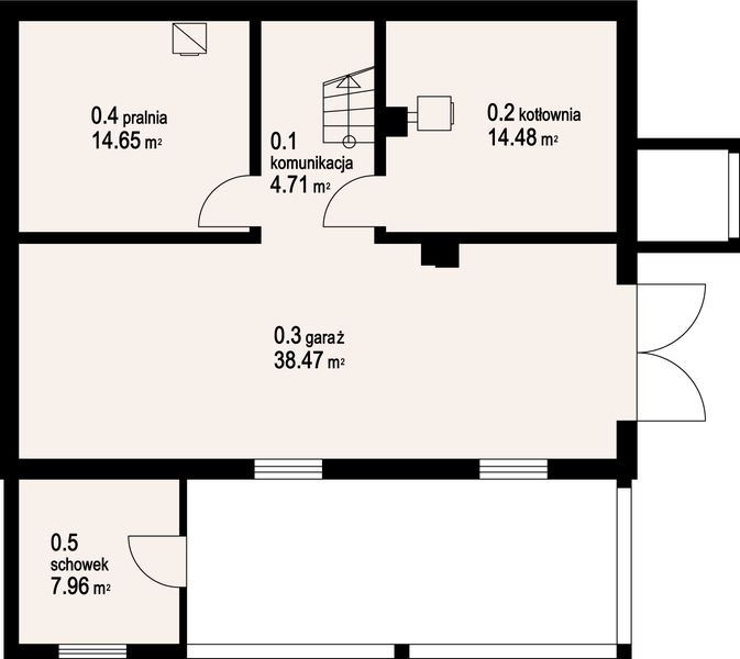 Piwnica projektu Jaworzynka średnia