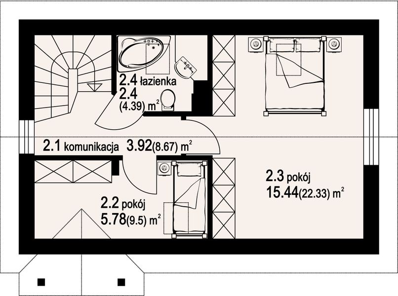 Poddasze projektu Gaj