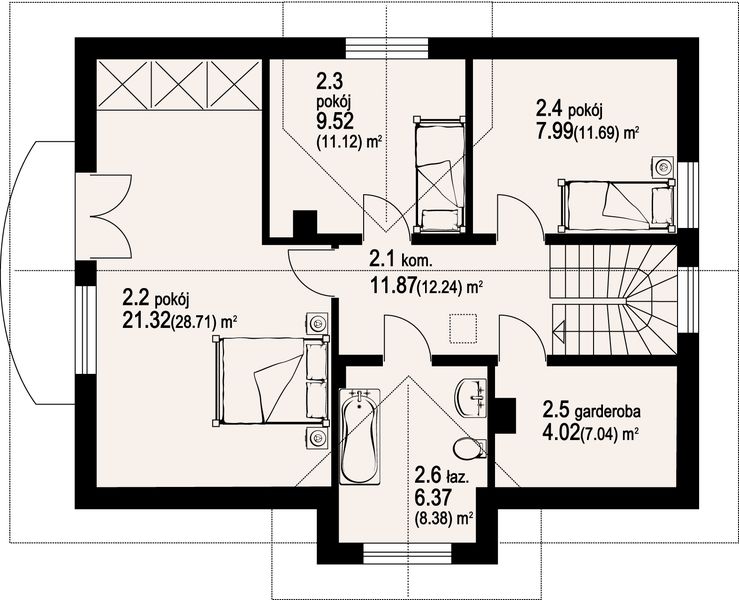 Poddasze projektu Bukowo
