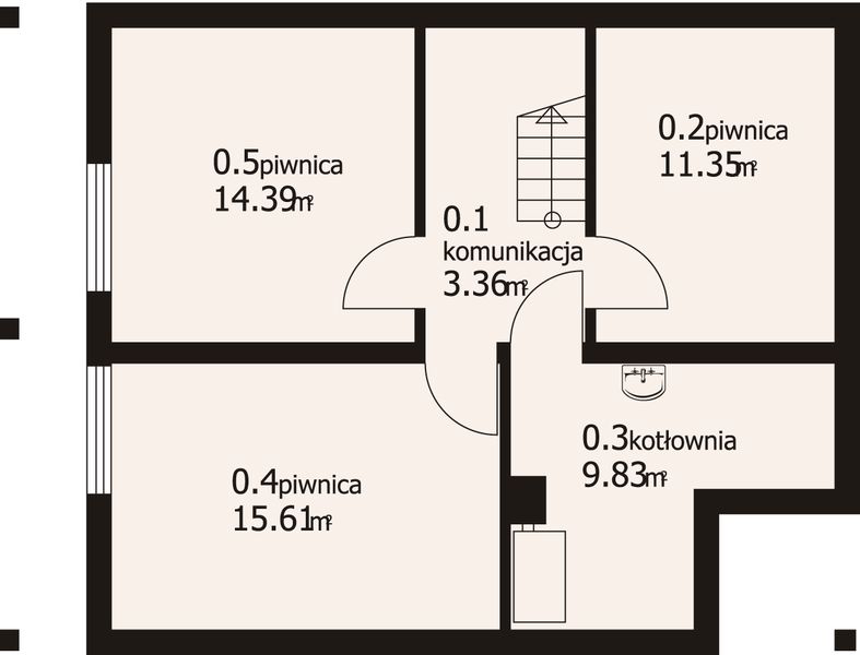 Piwnica projektu Bartne drewniane