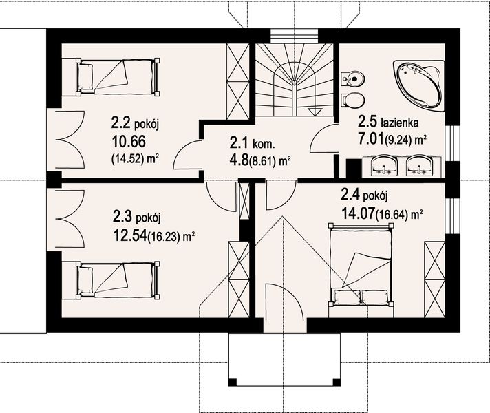Poddasze projektu Brzoza średnia