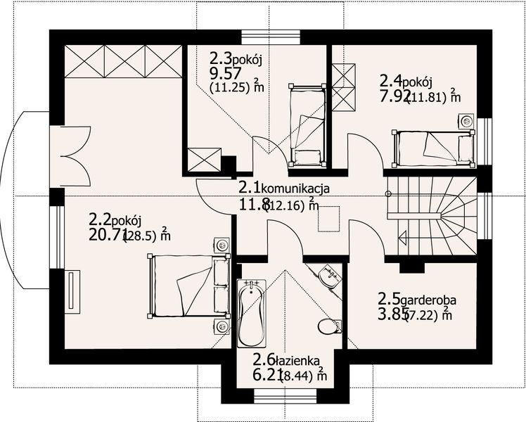 Poddasze projektu Bukowo 9