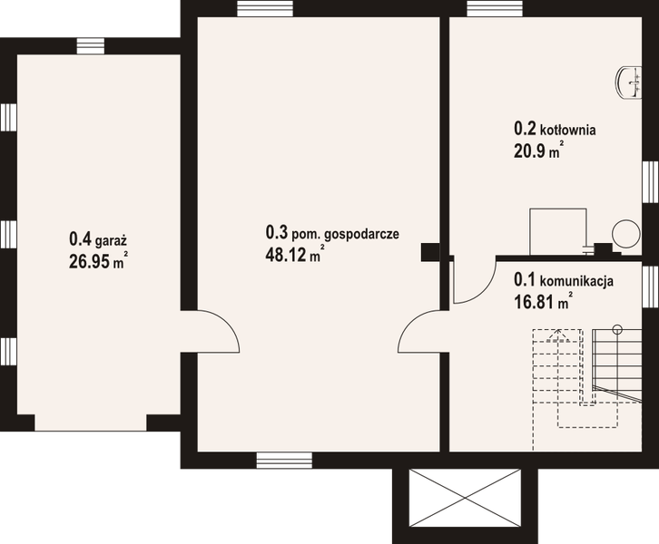 Piwnica projektu Brzozów