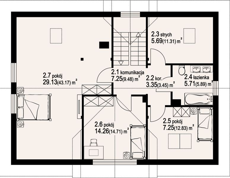Poddasze projektu Bolesławice dw