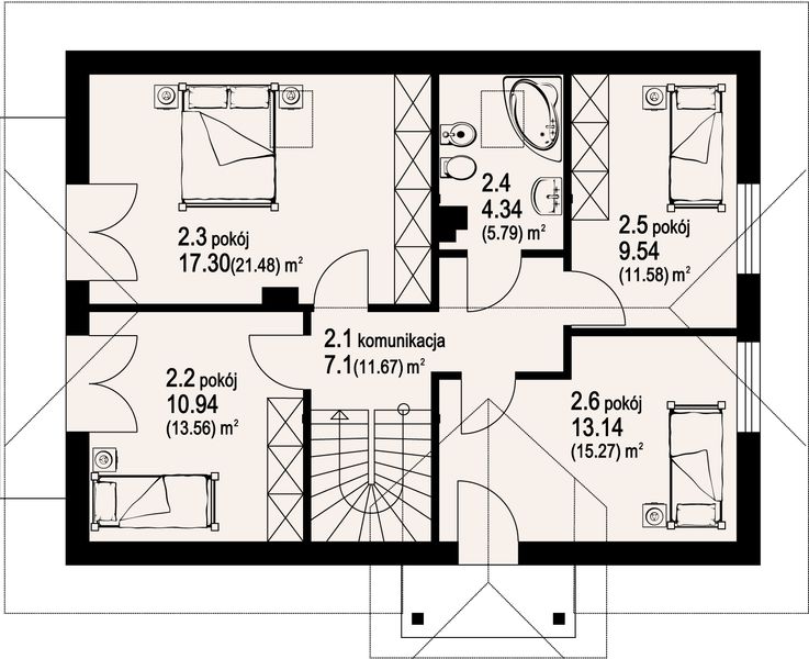 Poddasze projektu Wieluń a