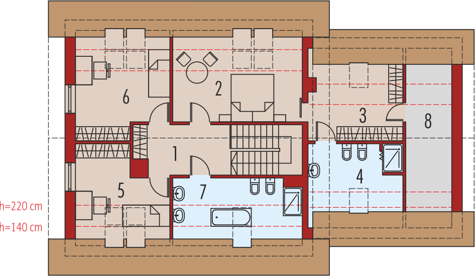 Poddasze projektu Marcin G2 multi-comfort