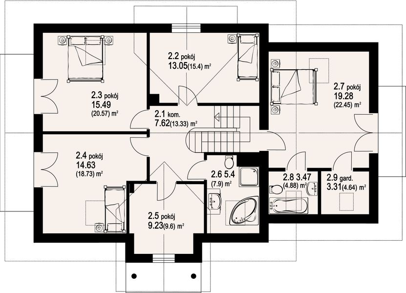 Poddasze projektu Sławno