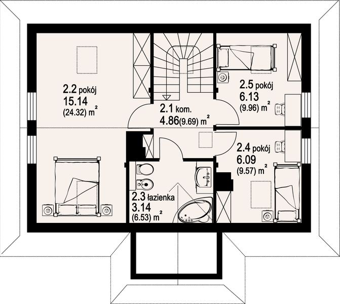 Poddasze projektu Zawoja dw