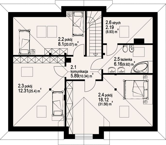 Poddasze projektu Antonin p