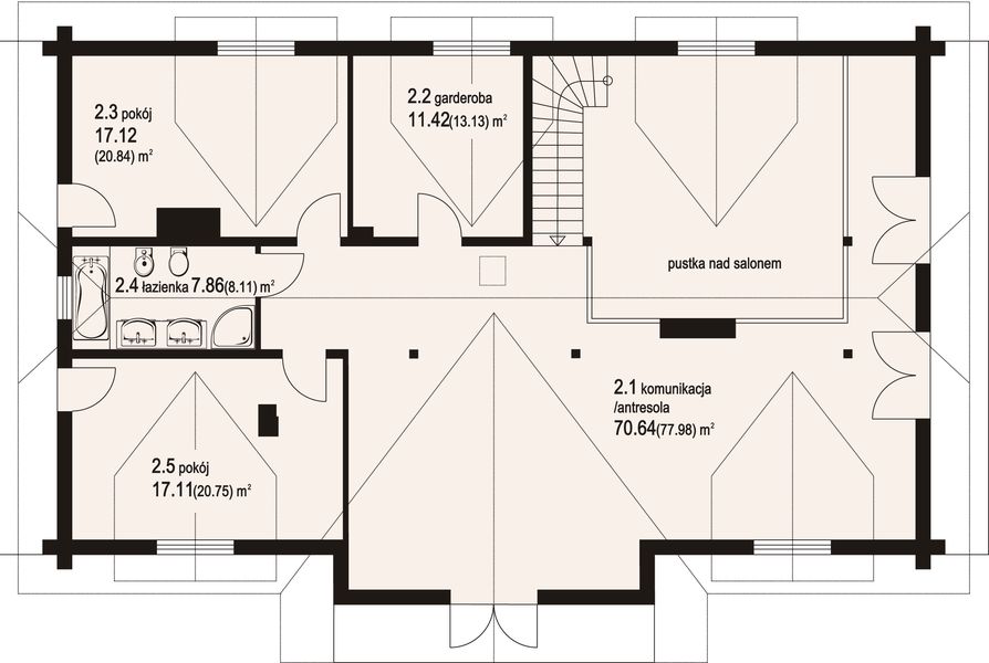 Poddasze projektu Chrostowo