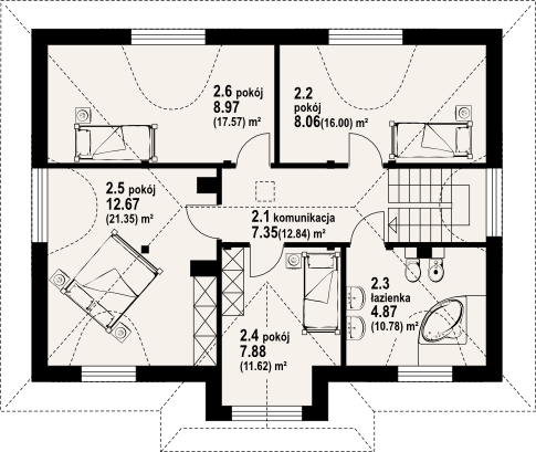 Poddasze projektu Chmielniki małe