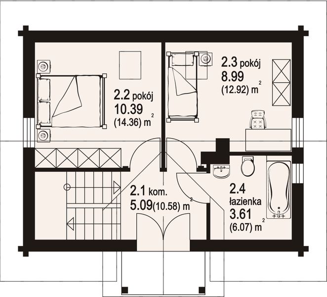 Poddasze projektu Gródek dw3