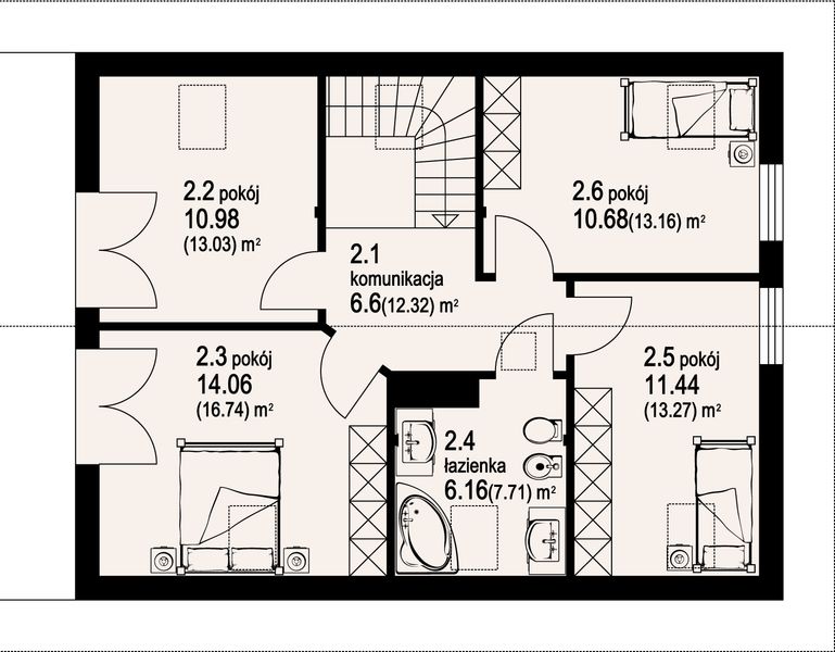 Poddasze projektu Barlinek 31 plus