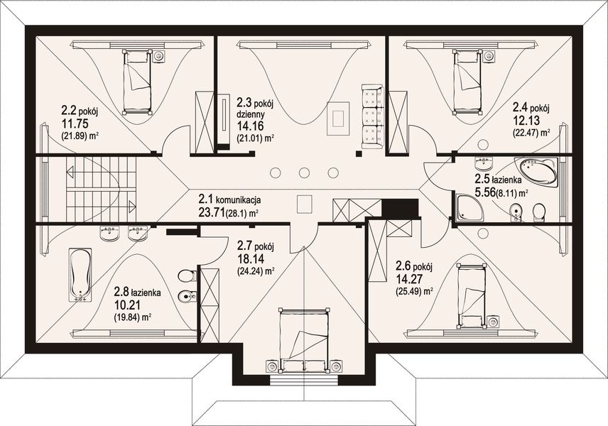 Poddasze projektu Chmielniki dw19