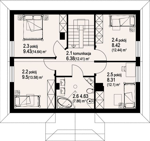 Poddasze projektu Zawoja średnia dw