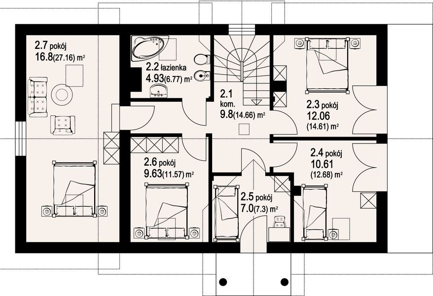 Poddasze projektu Milicz 3