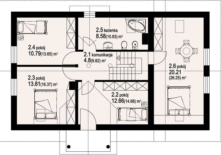 Poddasze projektu Biskupice 9a