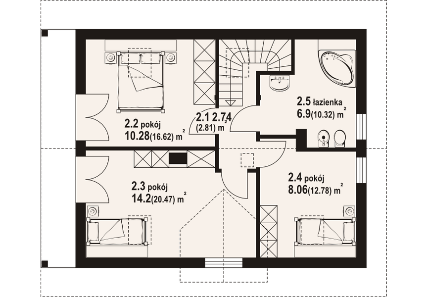 Poddasze projektu Świdnica dws