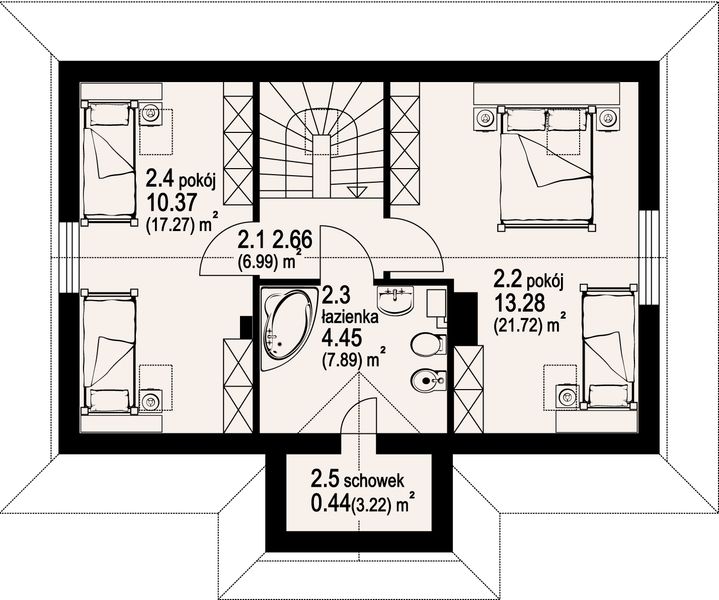 Poddasze projektu Zawoja dw6