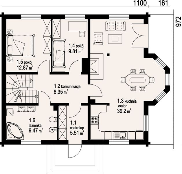 Parter projektu Zagórze małe 9