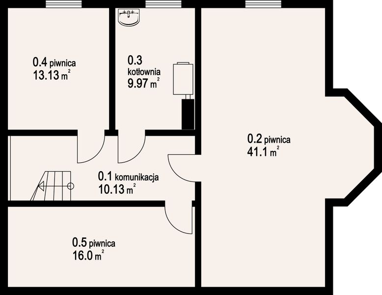 Piwnica projektu Zagórze małe 9