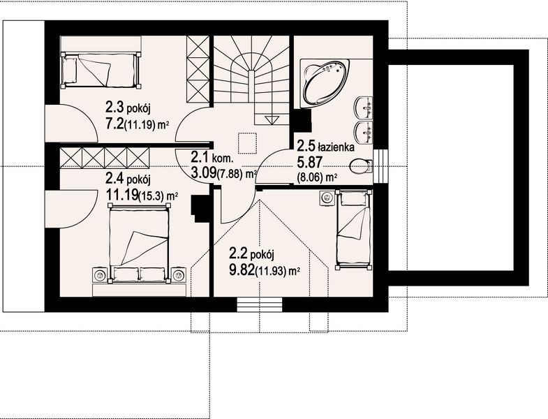 Poddasze projektu Osiek 8g