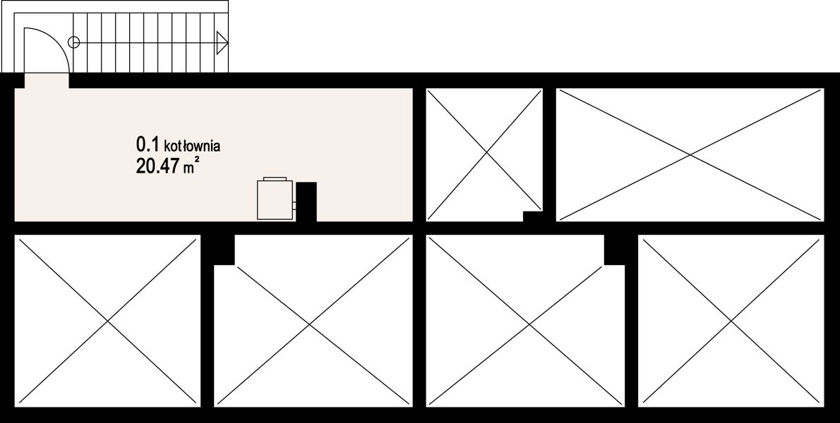 Piwnica projektu Grybów a+b dw
