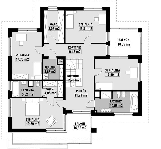 Piętro 1 projektu E-149